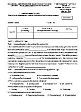 Đề kiểm tra 1 tiết số 3 môn Tiếng Anh Lớp 9 - Mã đề 001 - Năm học 2018-2019 - Trường THCS Lê Hồng Phong (Có đáp án)